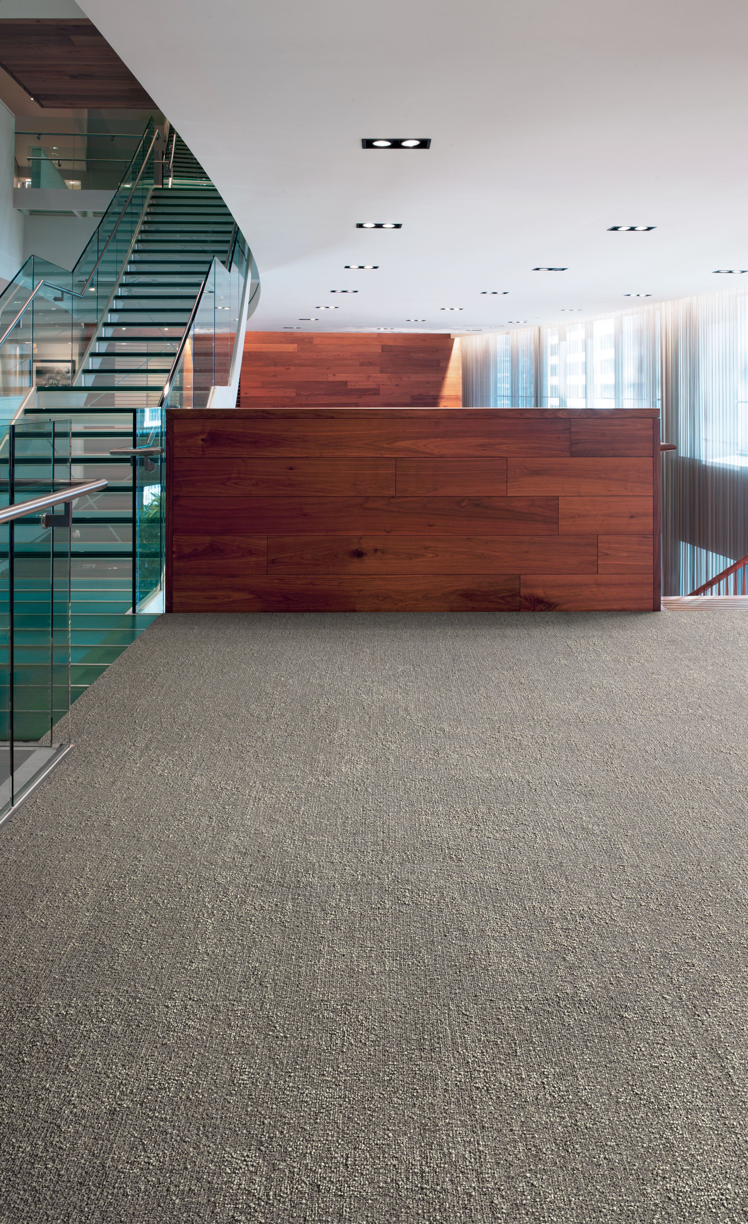 Interface Cloud Cover carpet tile in reception area with wood desk image number 7